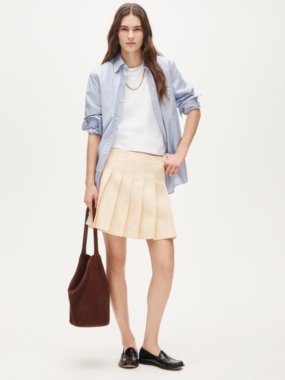 NWT J Crew Pleated Mini Skirt in Gramercy Linen Blend